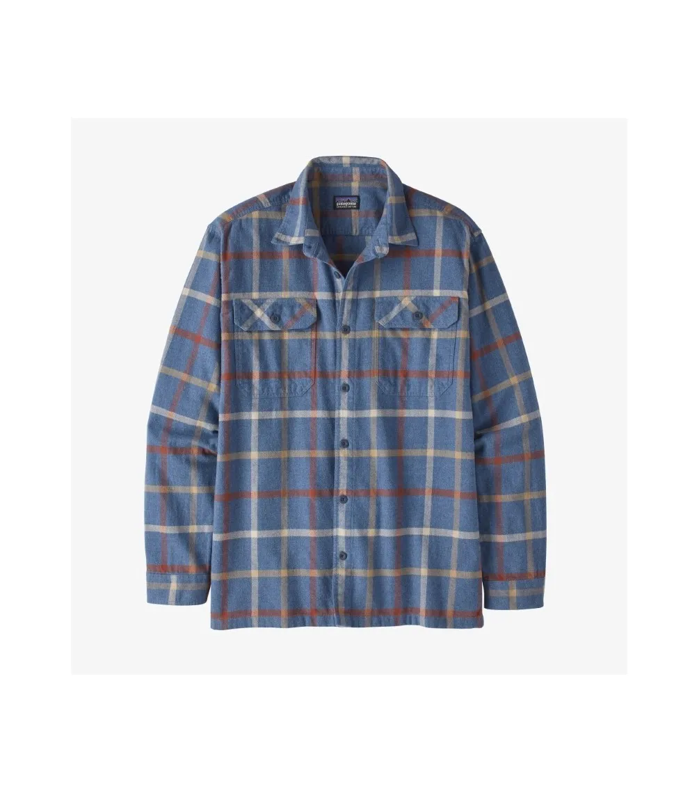 CAMISA PATAGONIA M S L/S ORGANIC COTTON MW FJORD FLANNEL   BRISK: DOLOMITE BLUE